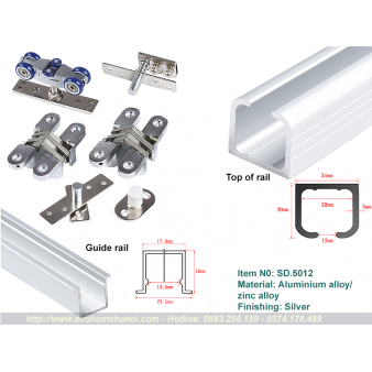 Bộ phụ kiện cửa lùa cánh xếp gập SD5012